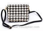 Pony Skin Leather Crossbody Bags / Across The Shoulder Bags Houndstooth Design