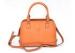 Orange Small Womens Leather Bag / Zippered Tote Bags , Outstanding Croco Head