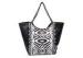 Black Large Leather Handbags with Glossy Finish , faux leather Shoulder Bag