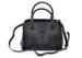 Black Croco Ladies Leather Shoulder Bags with Expandable Sides