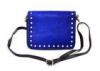 Royal Blue Ladies Small Leather Crossbody Bags with PhonePocket