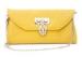 Skull Detail Genuine Leather Yellow Clutch Bags for Girls , Ladies