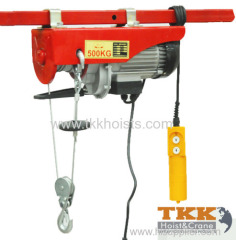 Suspension type Mini electric hoist crane MONTE CHARGE PA500 12M