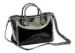 Black Transparent PU Leather Bag Tote with Removable Pouch Inside