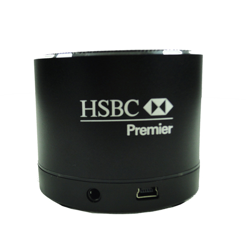 HSBC Promotion Aluminum Alloy Rechargeable Stereo Mini Wireless Bluetooth Speaker