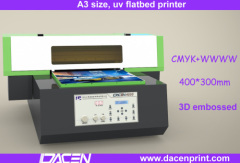 A3 size small format UV flatbed printer 400*300mm