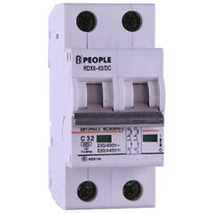 DC MCB Miniature Circuit Breaker Rated Current of 1 to 63A