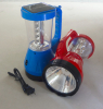 15LED+1W portable blue solar light emergency light spot light camping light