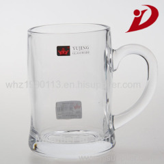 glassware / glass drinking beer cup / glass beer cup with handle