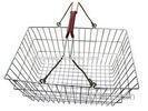 Low Carbon Steel Hand - Held Metal Shopping Baskets With Handles 20 Liter