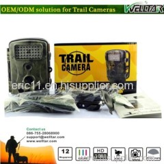 12MP Motion Activated Camera For Hunting Game With Black IR LED Flash