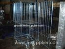 4 Sides Security Warehouse Rolling Storage Container / Cages For Retail Shop