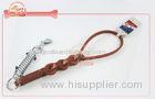 Leather Braided Dog Short Leashes With Strong Tensile Hardware For Large Breeds