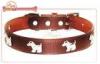 Fashionable Genuine Leather Pet Collar From Small Breed Dogs To Large One With Studs