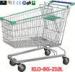 Unfolding Steel Chrome Supermarket Shopping Trolley With Escalator Wheel