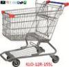 155L Red Plastic Metal Grocery Shopping Trolley / Grocery Store Shopping Cart