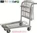 Metal Folded Warehouse Trolley Cart With Platform / Transport Trolley