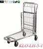 Low Carbon Steel Foldable Warehouse Trolleys With Custom Logo On Handle