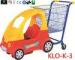 Cute Chrome Little Kids Shopping Carts With Plastic Children Car / Kiddie Shopping Carts