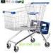 Large Zinc Plated Kids Metal Shopping Carts With Baby Seat European Style