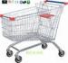 212 Liter Metal Supermarket Grocery Shopping Cart With Wheels Anti Theft Structure