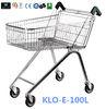 Zinc Plated Low Carbon Steel UK Shopping Cart 100L European Style