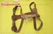 Flexible Head Layer Cowhide Leather Dog Harness Large Neck 15"- 20" Girth 21"- 26"