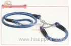 Multiple Color Rope Nylon Martingale Dog Training Collar With Adjustable Chain