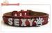 Leather Diy Dog Collar With 18mm Slide Letter Charm / alaskan malamute collar