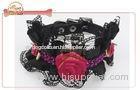 Cutely colorful lace flower designer DIY Dog Collar with Gorgeous pearl