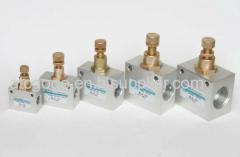 Silver pneumatic air flow speed control valve low pressure check valve