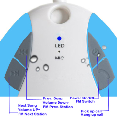 Hybrid Hook Waterproof Bluetooth Speaker with FM Shower Radio