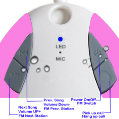 Auto FM Scan Radio Shower Waterproof Bluetooth speaker