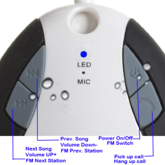 Waterproof Hook Design Bluetooth Shower Speaker with FM Shower Radio