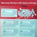 Security Seal warranty stickers and months years and 31 dates