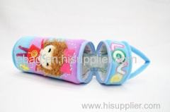 cartoon plush girl 1 cylindrical pencil bags