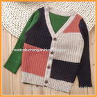 kids v-neck contrast cardigan