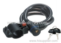 Plastic head cycle cable lock