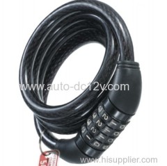 4-digit cipher code cycle cable lock