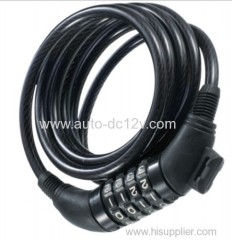 4-digit cipher code cycle cable lock