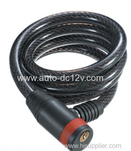 Cycle cable lock with red circle