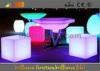 Wireless Remote Control illuminated bar furniture , Waterproof LED round bar stool