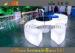 Indoor Colorful Lighting LED Bar Stool PL13 LED Curved Benches For Clubs