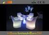 30 * 30 * 110 cm LED Lighting Furniture , LED bar table with glass top