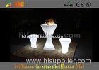 Waterproof PE LED Bar Tables , Mobile illuminated bar table and chair