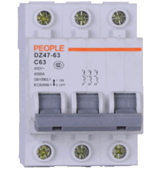 DIN Rail Mounted MCB Miniature Circuit Breaker with Overload and Short circuit Protection