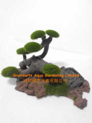 Aquarium artificial moss tree stump/ aquarium decoration/ resin moss tree/aquarium ornament