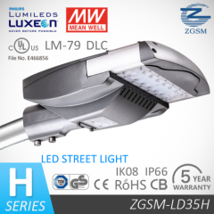 Vertical/horizontal installable 35W LED street lighting with Meanwell driver for walkway lighting