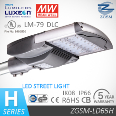 CE/GS certificated 65W LED street light for urban main roads lighting