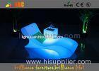 Plastic illuminated LED Chaise Lounge Furniture , outdoor Modern LED beach chair